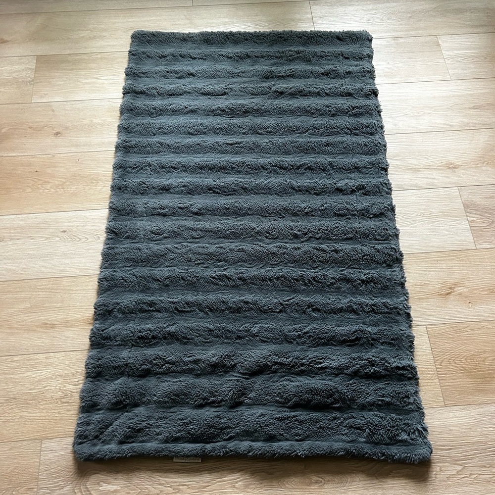 Dark Gray Travel Minky Couture Blanket